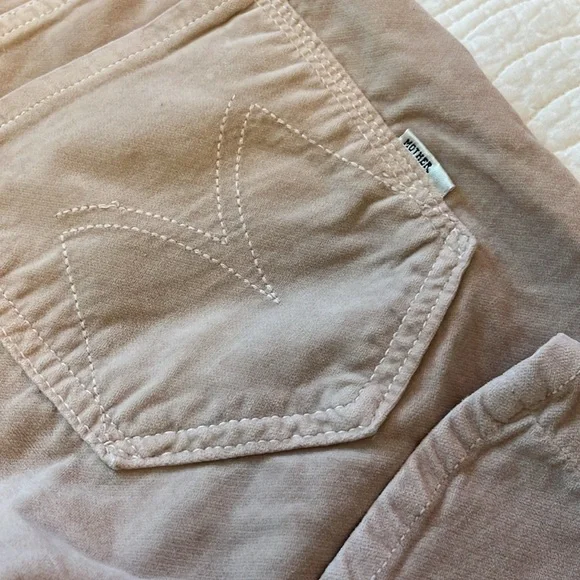 MOTHER The Looker Velvet Pant Jean Mauve Pink Size 27 Skinny Ankle Crop - Picture 14 of 14